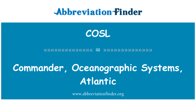 COSL: Komandére, oceánografické systémy, Atlantik