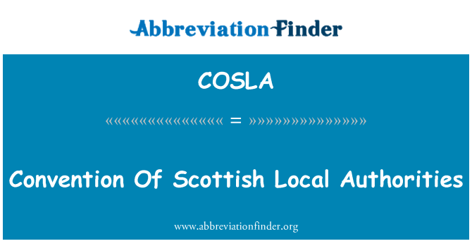 COSLA: Конвенція шотландський місцевої влади