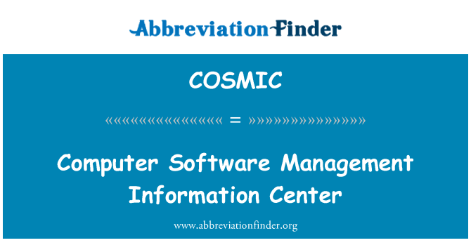 COSMIC: Computer Software Management Information Center