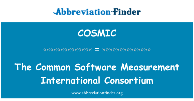 COSMIC: Den fælles Software måling internationalt konsortium