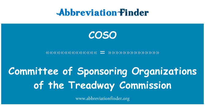 COSO: Výbor sponzorovanie organizácie Treadway Komisie
