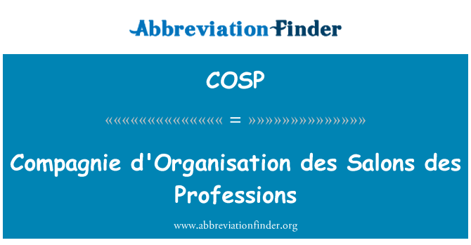 COSP: Compagnie des d'Organisation des salony zawodów