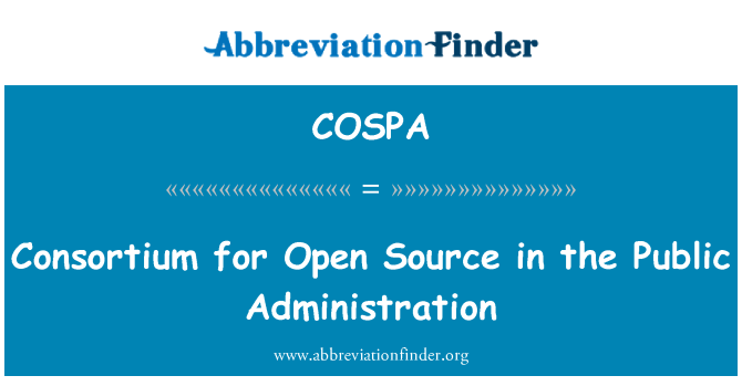 COSPA: Consortium for Open Source in the Public Administration