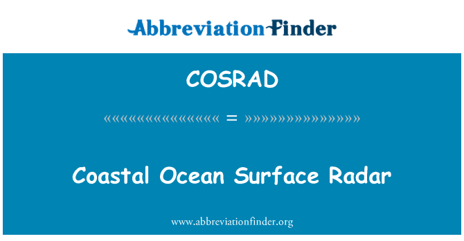 COSRAD: Radar de Surface océaniques côtières