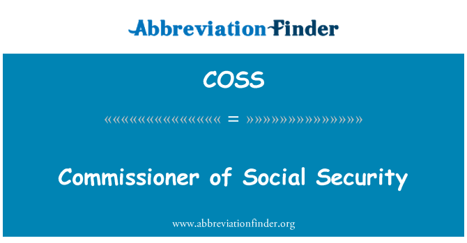 COSS: Komisař sociálního zabezpečení