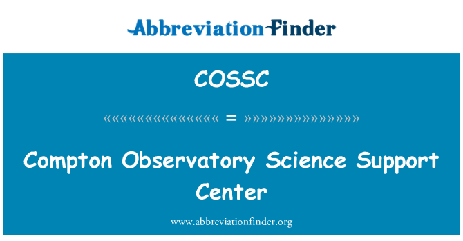 COSSC: Compton Observatory Science støtte