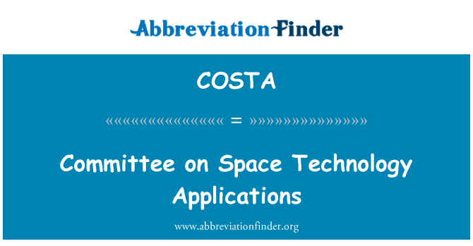 COSTA: Committee on Space Technology Applications