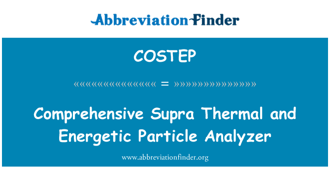 COSTEP: Omfattande Supra termiska och energisk partikel Analyzer