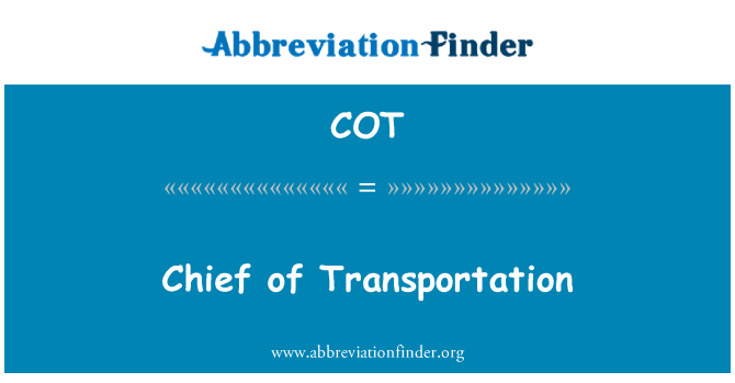 COT: Ketua transportasi