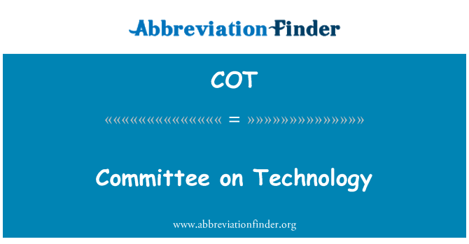 COT: Commissie op technologie