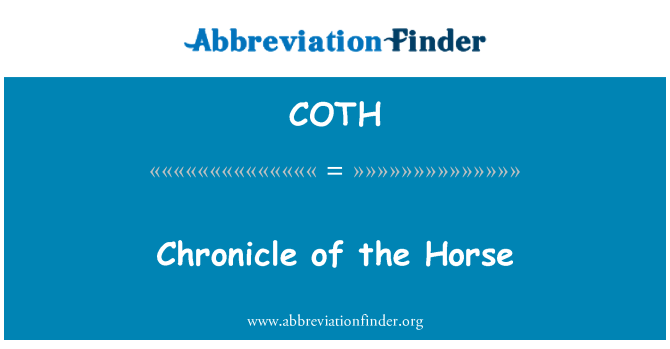 COTH: Chronicle of the Horse