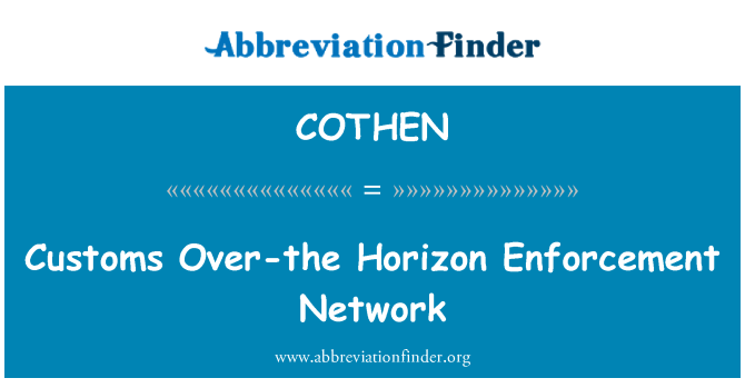 COTHEN: Celní Over-the Horizon vynucení sítě