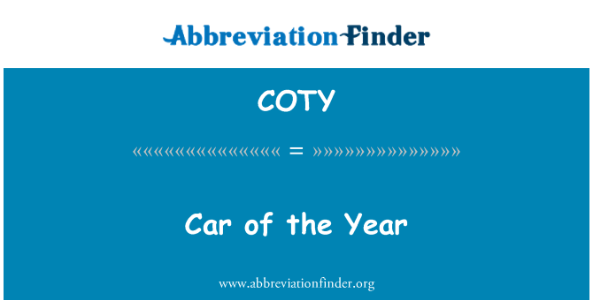 COTY: Machin nan ane a