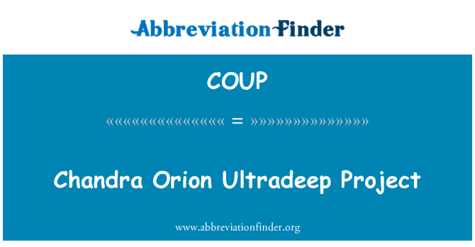 COUP: Chandra Orion Ultradeep projekts