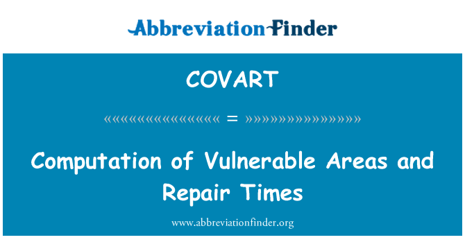 COVART: گنتی کے خطرے سے دوچار علاقوں اور مرمت کے اوقات