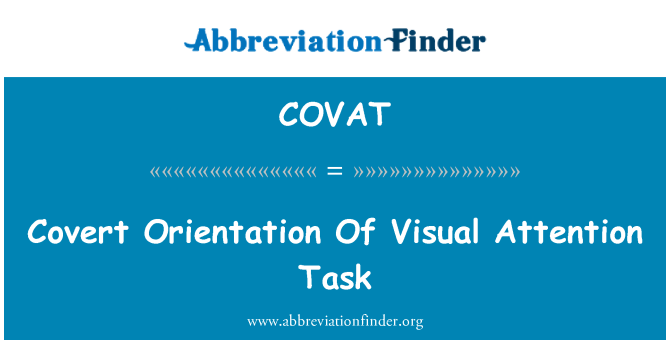 COVAT: Verdeckte Ausrichtung der visuellen Aufmerksamkeit Aufgabe