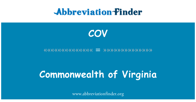 COV: Commonwealth da Virgínia