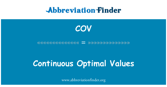 COV: Continuous Optimal Values