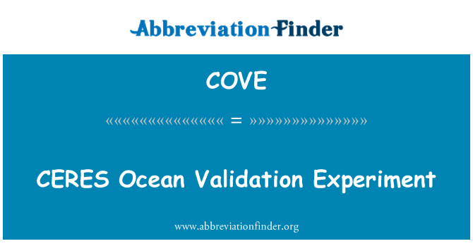 COVE: CERES oceánu ověření Experiment