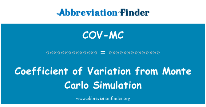 COV-MC: Variační koeficient z Monte Carlo simulace