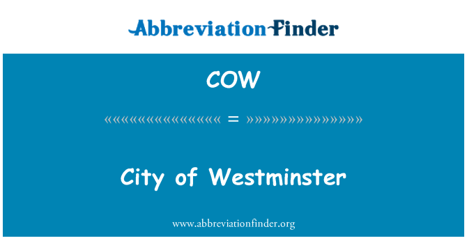 COW: Cidade de Westminster