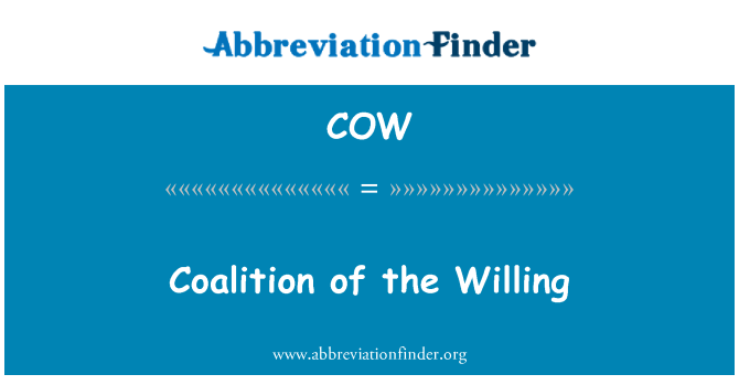 COW: Coalition of the Willing