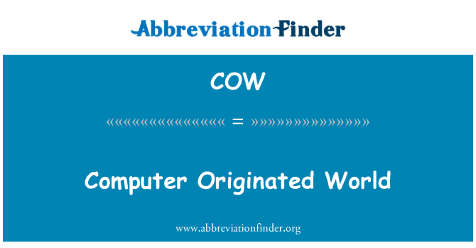 COW: Computer stammer fra verden