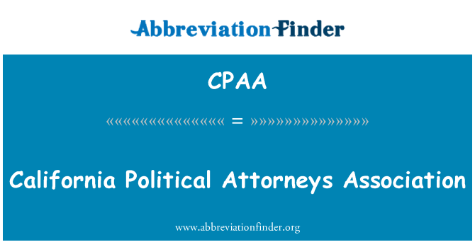 CPAA: California Political Attorneys Association