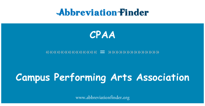 CPAA: Campus Performing Arts Association