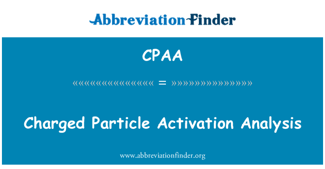 CPAA: Charged Particle Activation Analysis