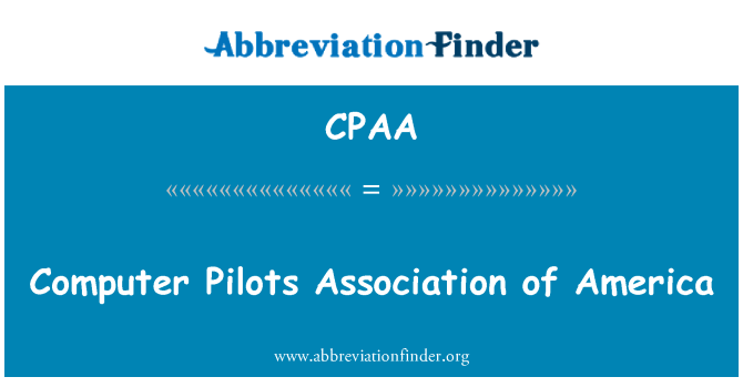 CPAA: Cyfrifiadur cynlluniau peilot Cymdeithas America