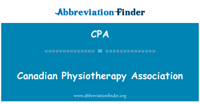 CPA: Asosyasyon Kanadyen fizyoterapi