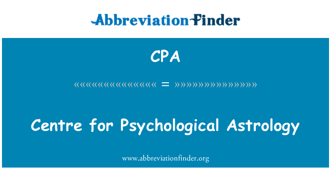 CPA: Κέντρο για την ψυχολογική αστρολογία