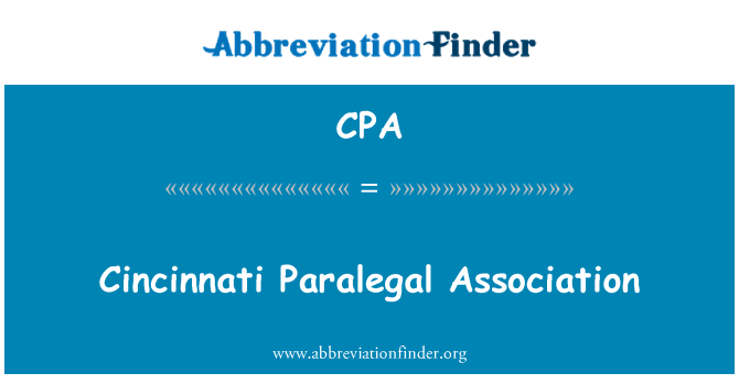 CPA: Cincinnati Paralegal Hiệp hội