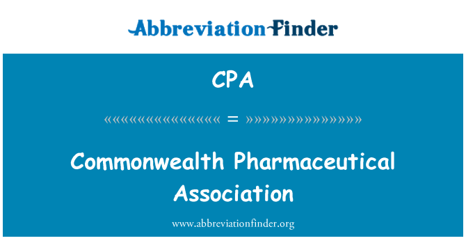 CPA: رابطة الكومنولث الصيدلانية