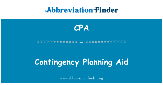 CPA: Contingency Planning Aid