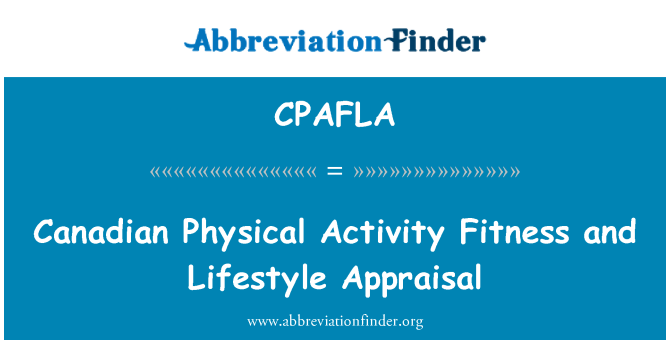 CPAFLA: קנדי פעילות גופנית וכושר הערכת סגנון חיים