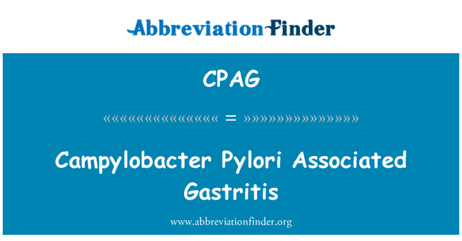 CPAG: Campylobacter Pylori пов'язаних гастрит