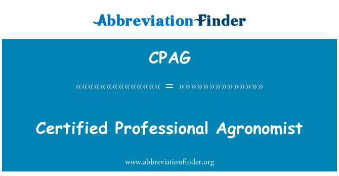 CPAG: Certifikovaný profesionální agronom