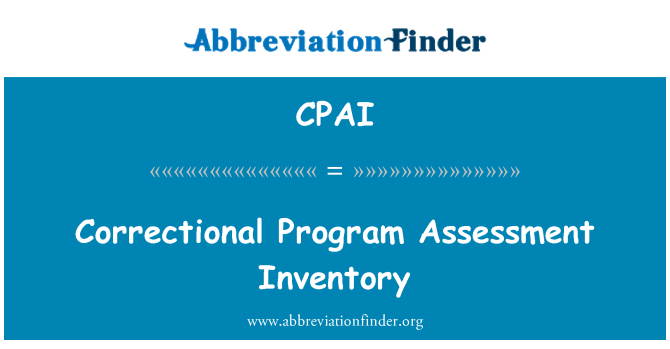 CPAI: Inventarju ta ' l-istima programm korrettivi