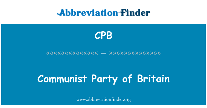 CPB: Komunistická strana Británie