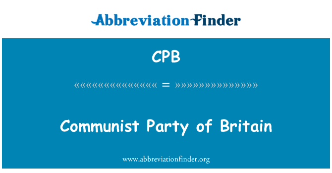 CPB: 英国共产党