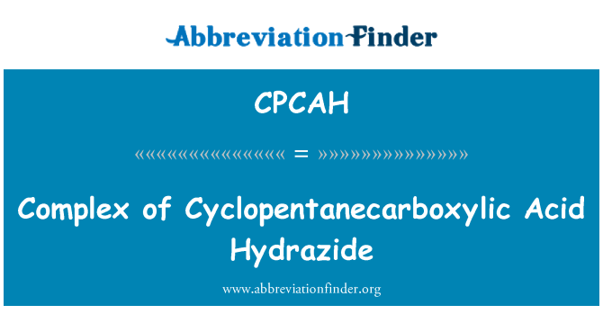 CPCAH: Kompleks Cyclopentanecarboxylic kwasu maleinowego