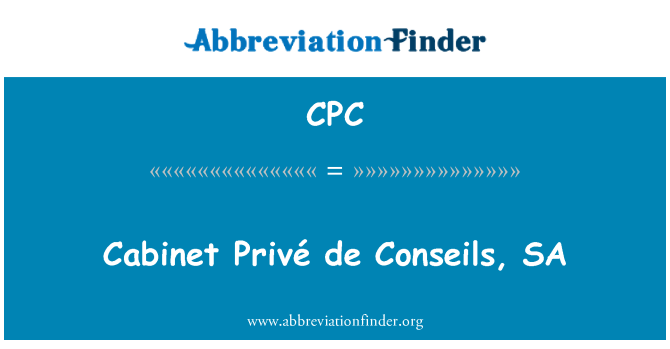 CPC: Gabinet Privé de Conseils, SA