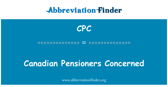 CPC: 有關加拿大養老金領取者