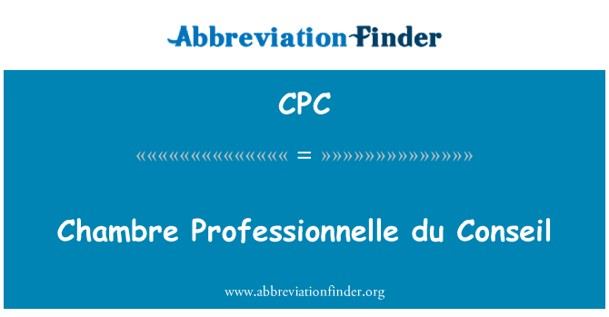 CPC: 더블룸 Professionnelle du Conseil