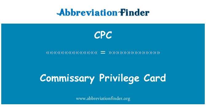 CPC: Intendant Privilege Card