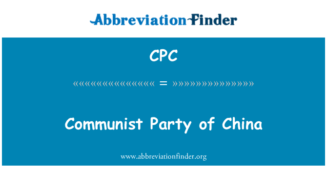 CPC: Komunistická strana Číny