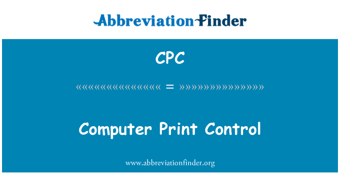 CPC: Computer afdrukken controle