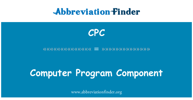 CPC: Kompiuterio programos komponentas